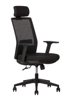 TECHNOCHAIRS Artic Black Respaldo Alto