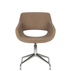 bratti | Sillón Flok Base Fija, Tapizado en Tela
