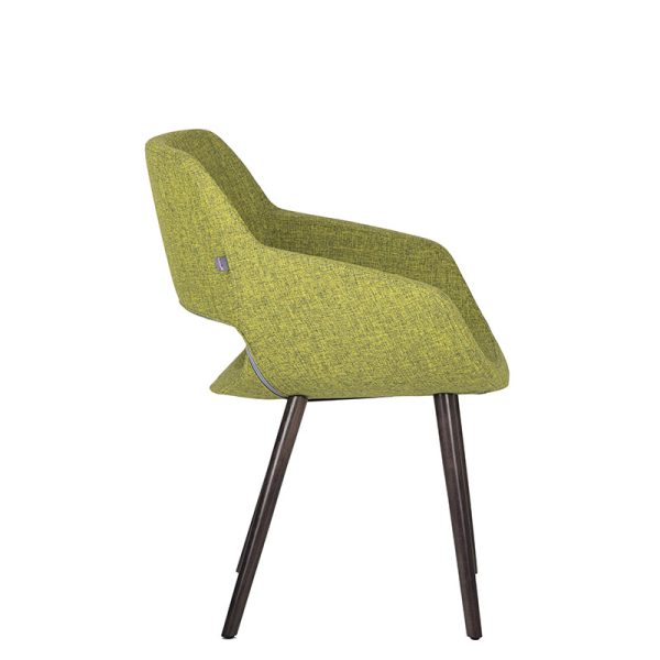 bratti | Sillón Flok Base Madera, Tapizado en Tela - Image 3