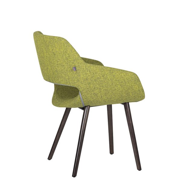 bratti | Sillón Flok Base Madera, Tapizado en Tela - Image 2