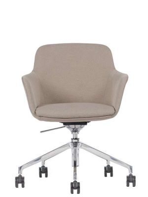 bratti | Sillón Hub Base Rodajas, Tapizado en Tela