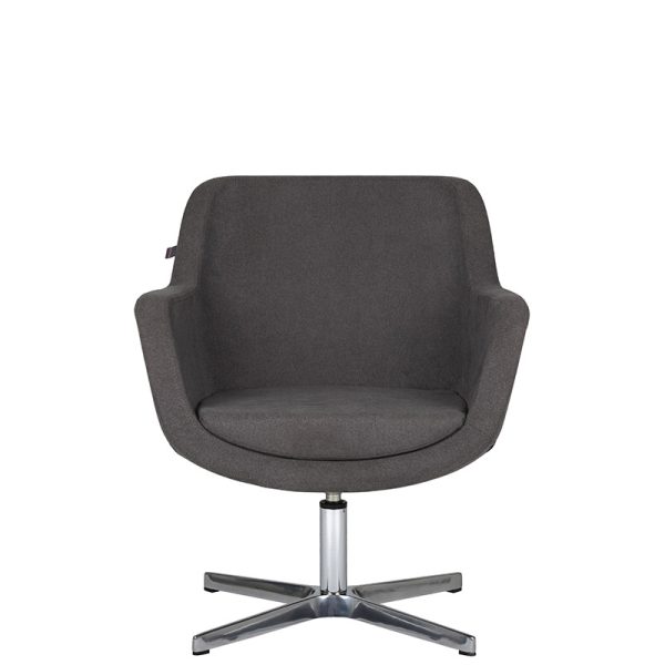 bratti | Sillón Kinzika S Base cruz, tapizado en Tela